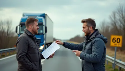 Fahrlässige Geschwindigkeitsüberschreitung von Lkw auf Bundesstraße